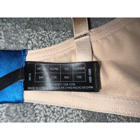 Heidi Klum Bra 34DD 34E Intimates Poolside Affair Blue Lace Satin Underwire NEW - Picture 13 of 13